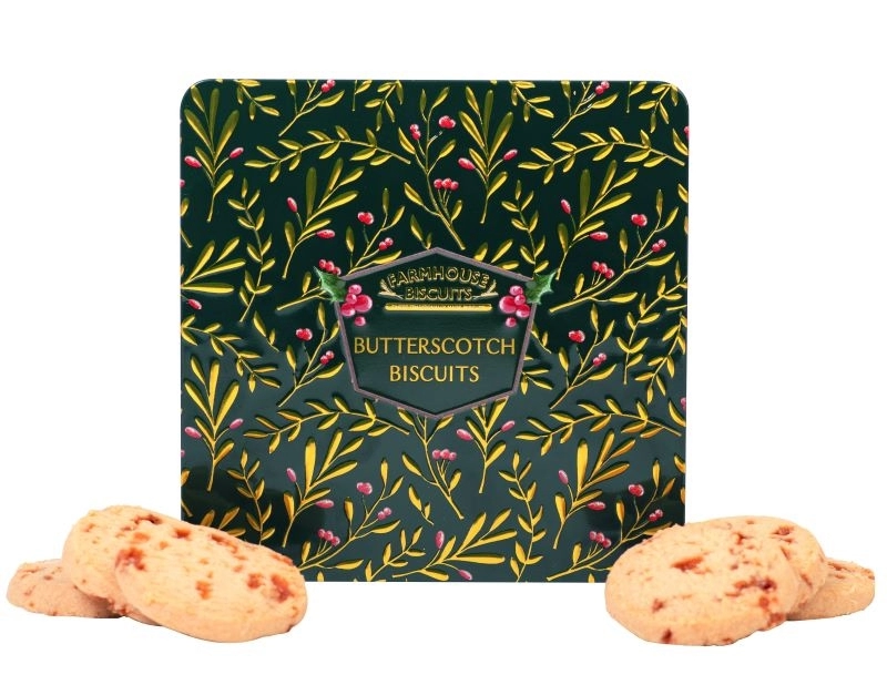 Biscuiti Shortbread Cu Unt Si Caramel Cutie Metalica Farmhouse 250g 0